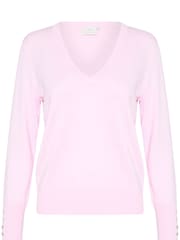 Kaffe Lizza V-Neck Buttoned Cuffs Jumper - Image 5 of 6