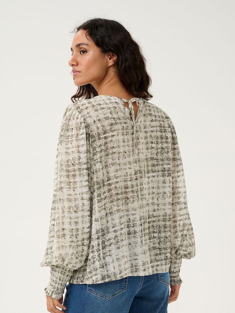 Kaffe Grey KAtrinike Round Neck Long Sleeve Blouse - Image 2 of 6