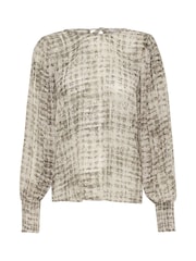 Kaffe Grey KAtrinike Round Neck Long Sleeve Blouse - Image 5 of 6