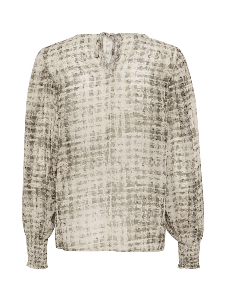 Kaffe Grey KAtrinike Round Neck Long Sleeve Blouse - Image 6 of 6