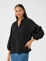 Kaffe KAlianna Notch Neck 3/4 Sleeve Blouse - Image 1 of 5