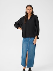 Kaffe KAlianna Notch Neck 3/4 Sleeve Blouse - Image 2 of 5