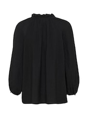 Kaffe KAlianna Notch Neck 3/4 Sleeve Blouse - Image 5 of 5