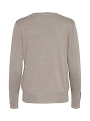 Kaffe Lizza V-Neck Buttoned Cuffs Jumper - Image 5 of 5