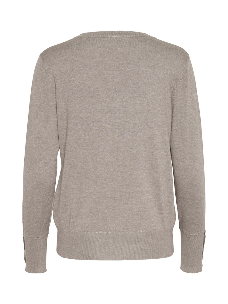 Kaffe Lizza V-Neck Buttoned Cuffs Jumper - Image 5 of 5