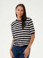 Kaffe Lizza Striped Knit Top - Image 1 of 6