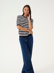 Kaffe Lizza Striped Knit Top - Image 3 of 6