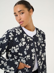 Kaffe KAvalia Open Front Round Neck 100% Cotton Jacket - Image 4 of 6