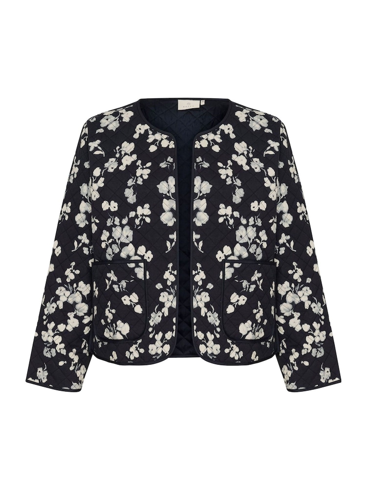 Kaffe KAvalia Open Front Round Neck 100% Cotton Jacket - Image 5 of 6