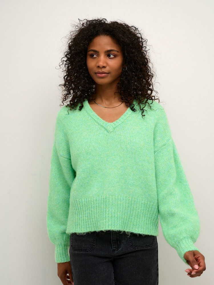 Kaffe Katrina V-Neck Casual Fit Pullover Jumper - Image 1 of 6
