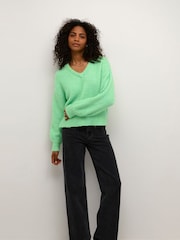 Kaffe Katrina V-Neck Casual Fit Pullover Jumper - Image 3 of 6