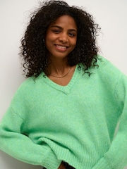 Kaffe Katrina V-Neck Casual Fit Pullover Jumper - Image 4 of 6