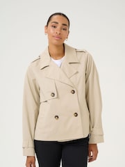 Kaffe Grey KApatricia Double Breasted Jacket - Image 1 of 6