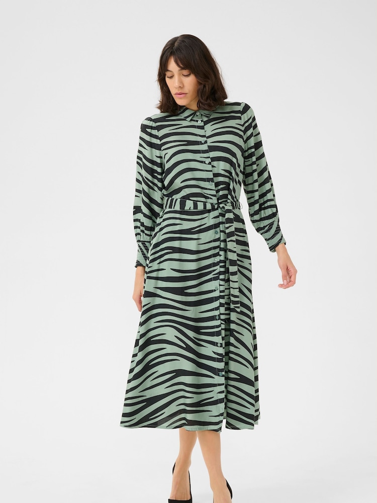 Kaffe KAemine 3/4 Sleeve Pocket Shirt Dress - Image 1 of 4