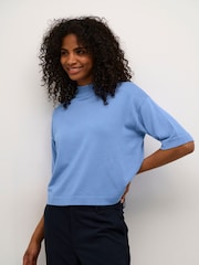 Kaffe KAlizza Turtleneck Half Sleeve Pullover Jumper - Image 2 of 6