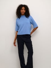 Kaffe KAlizza Turtleneck Half Sleeve Pullover Jumper - Image 4 of 6