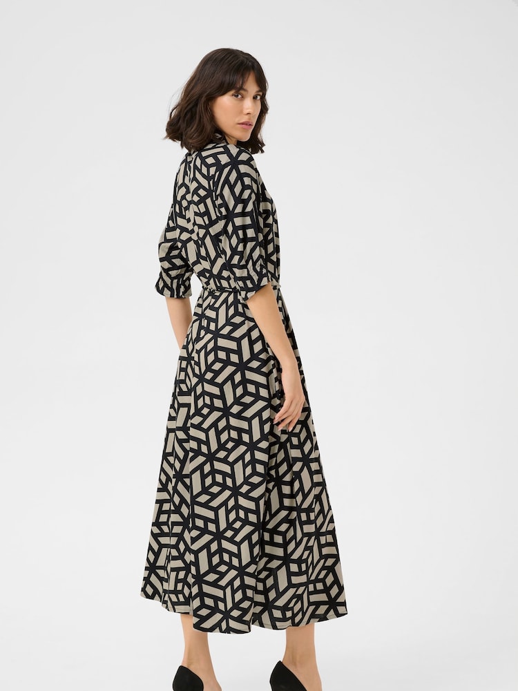 Kaffe KAveronica Buttons Collar Maxi Dress - Image 2 of 4
