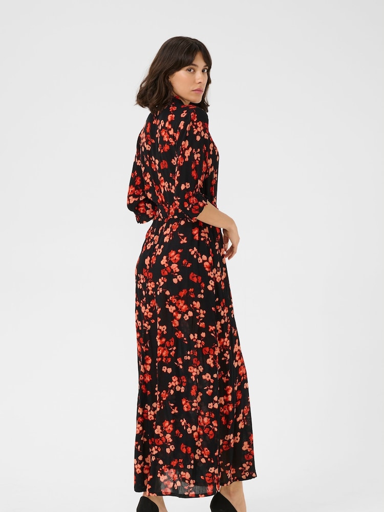 Kaffe KAtine Maxi Half Sleeve Shirt Dress - Image 2 of 4