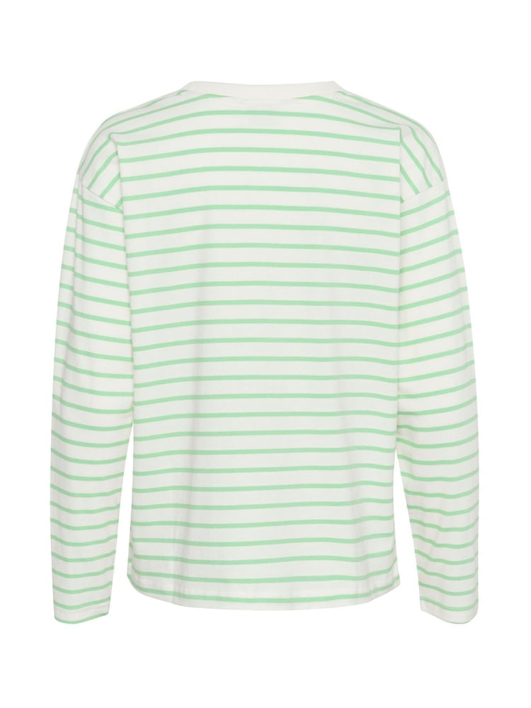 Kaffe Green Kawinny Long Sleeve Crew Neck T-Shirt - Image 6 of 6