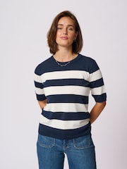 Kaffe Lizza Striped Knit Top - Image 1 of 6