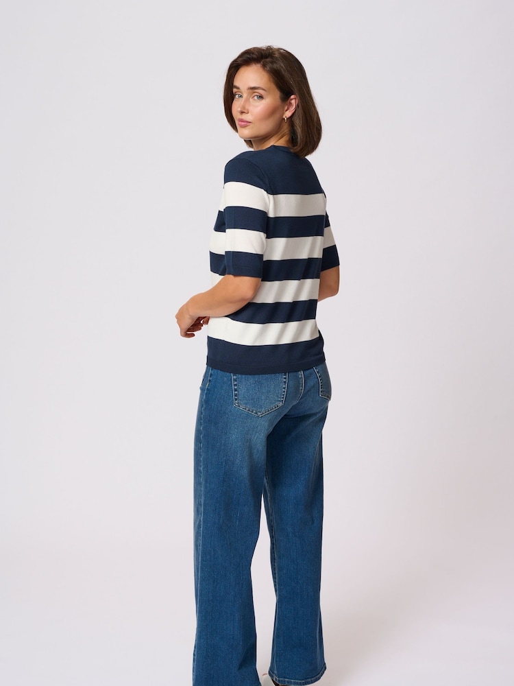 Kaffe Lizza Striped Knit Top - Image 2 of 6