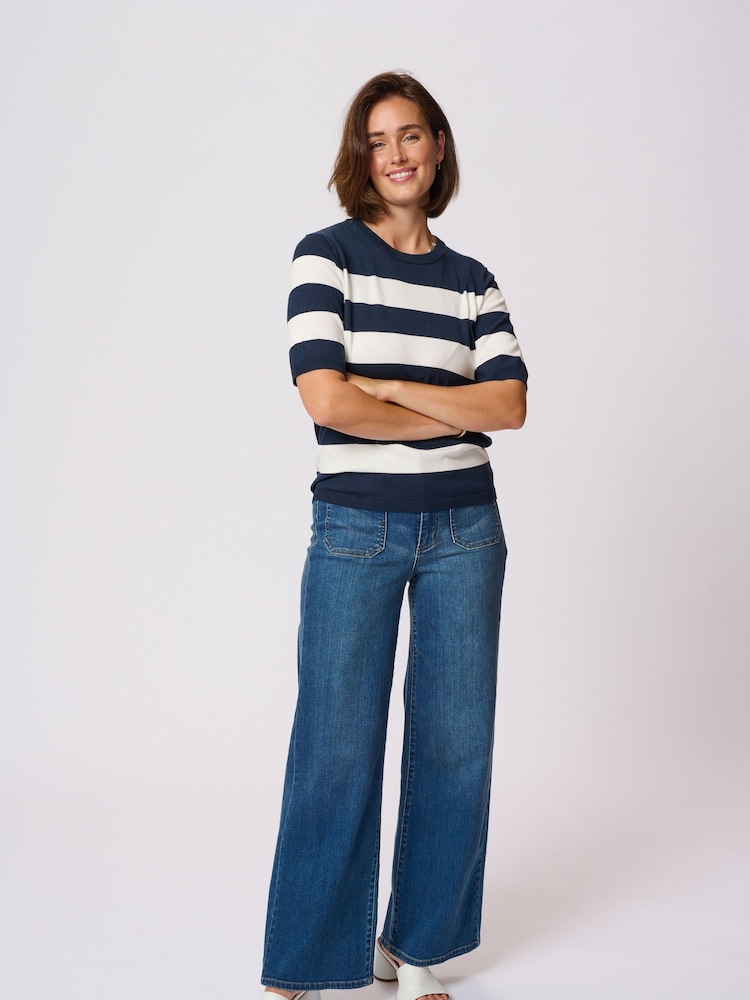 Kaffe Lizza Striped Knit Top - Image 3 of 6