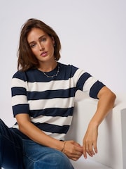 Kaffe Lizza Striped Knit Top - Image 4 of 6