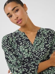 Kaffe KAjanne V-Notch Neck 3/4 Sleeve Blouse - Image 3 of 5