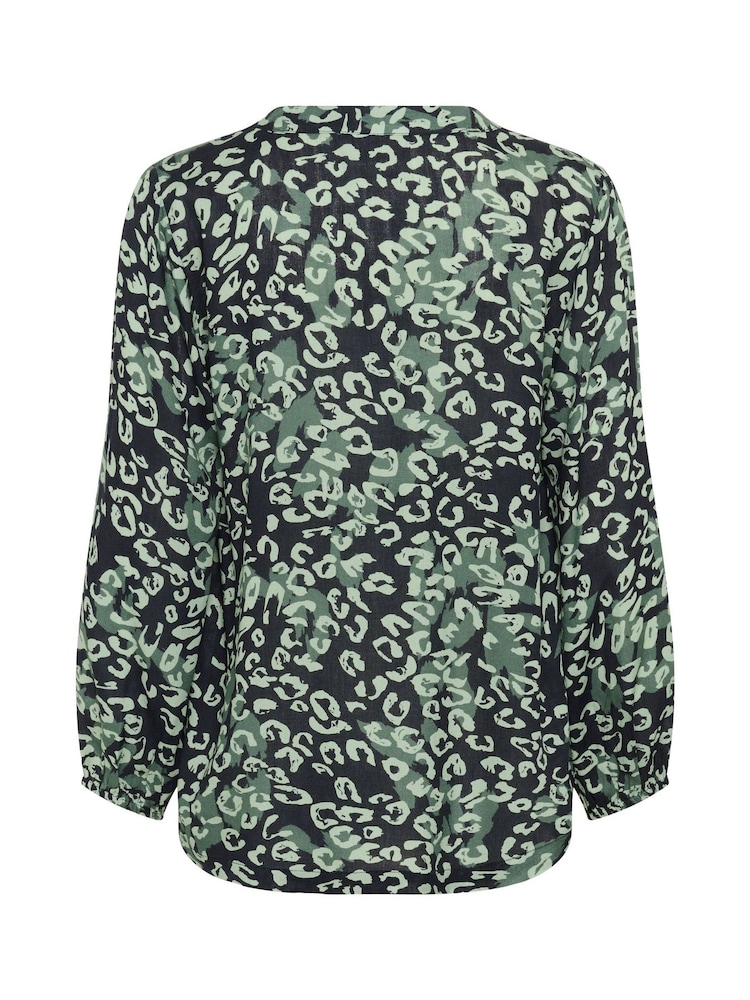 Kaffe KAjanne V-Notch Neck 3/4 Sleeve Blouse - Image 5 of 5