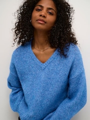 Kaffe Katrina V-Neck Casual Fit Pullover Jumper - Image 4 of 6