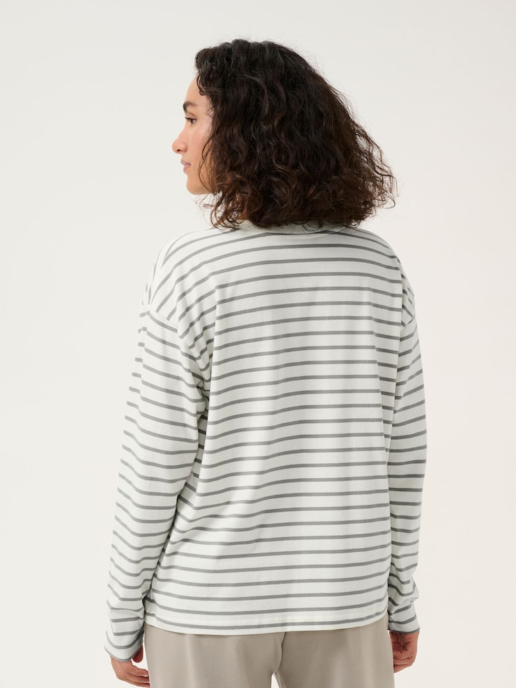 Kaffe Kawinny Long Sleeve Crew Neck White T-Shirt - Image 2 of 5