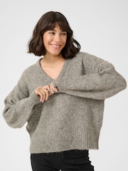 Kaffe Katrina V-Neck Casual Fit Pullover Jumper - Image 1 of 5