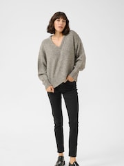 Kaffe Katrina V-Neck Casual Fit Pullover Jumper - Image 2 of 5