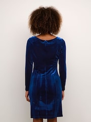 Kaffe Kakelly Velvet Above Knee Length Dress - Image 2 of 6