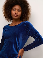 Kaffe Kakelly Velvet Above Knee Length Dress - Image 3 of 6
