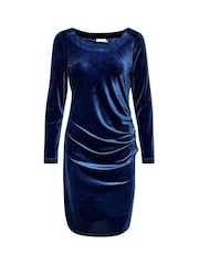Kaffe Kakelly Velvet Above Knee Length Dress - Image 6 of 6