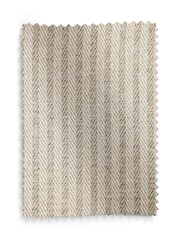 Natural Brushed Stripe Pencil Pleat Curtains - Image 5 of 5