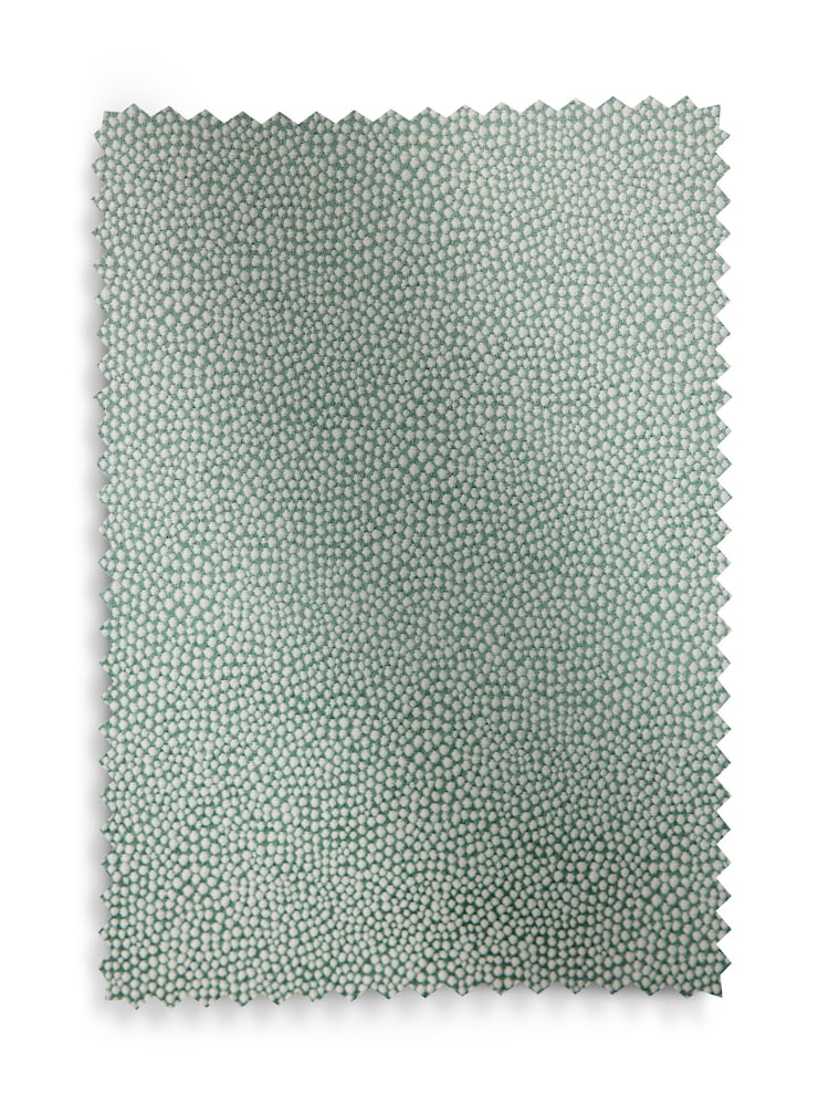 Duck Egg Blue Spot Jacquard Pencil Pleat Lined Curtains - Image 5 of 5
