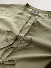 Olive Green Linen Cover-Up - Image 8 of 8