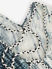 Blue Tie Dye Overhead Kaftan - Image 8 of 8