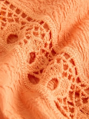 Orange Longline Kimono Cover-Up - Image 7 of 8