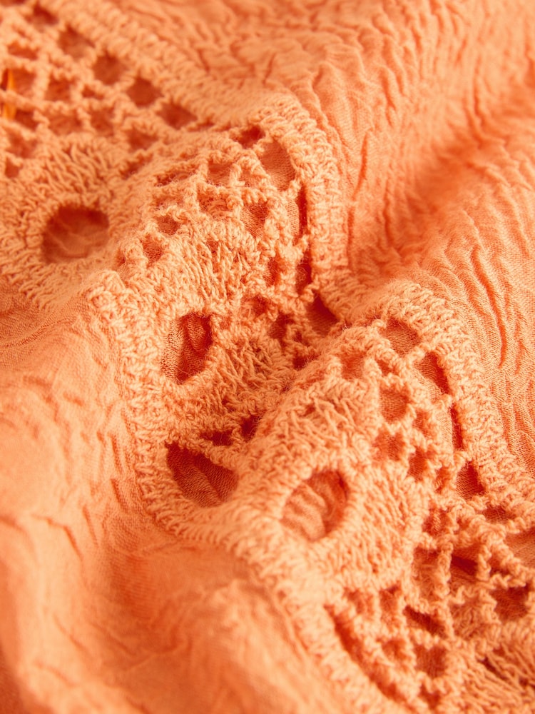 Orange Longline Kimono Cover-Up - Image 7 of 8