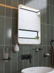 CROYDEX Brass Framed Single Bathroom Cabinet - Image 1 of 4