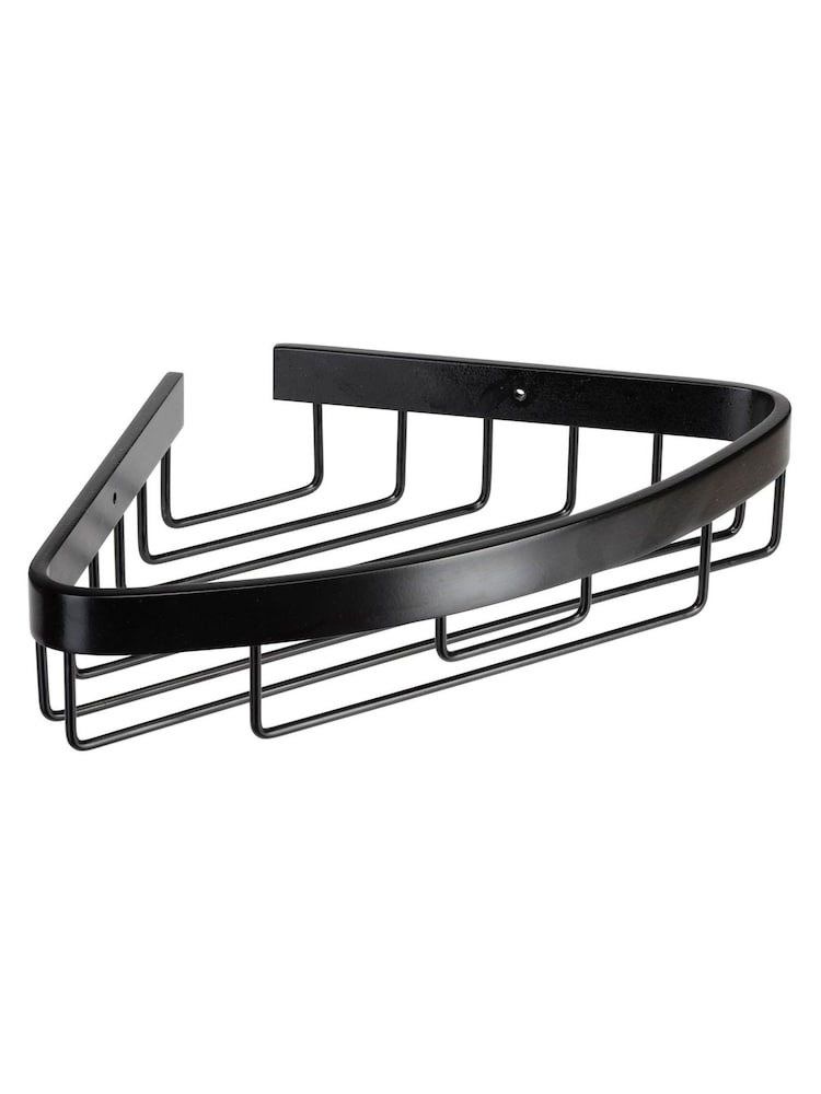 CROYDEX Black Corner Aluminium Shower Wall Basket - Image 2 of 3