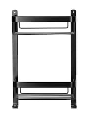 CROYDEX Black 2 Tier Aluminium Shower Wall Basket - Image 1 of 3