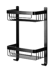 CROYDEX Black 2 Tier Aluminium Shower Wall Basket - Image 2 of 3