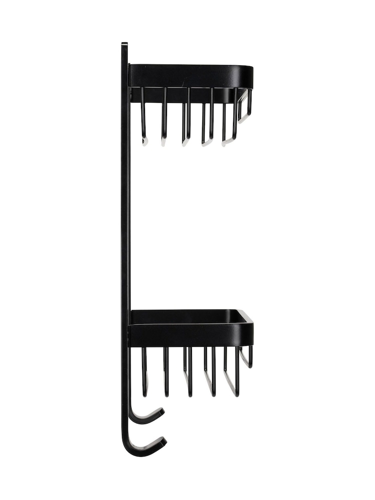 CROYDEX Black 2 Tier Aluminium Shower Wall Basket - Image 3 of 3