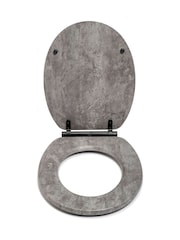 CROYDEX Grey Cumbrian Slate Flexi Fix Toilet Seat - Image 2 of 4