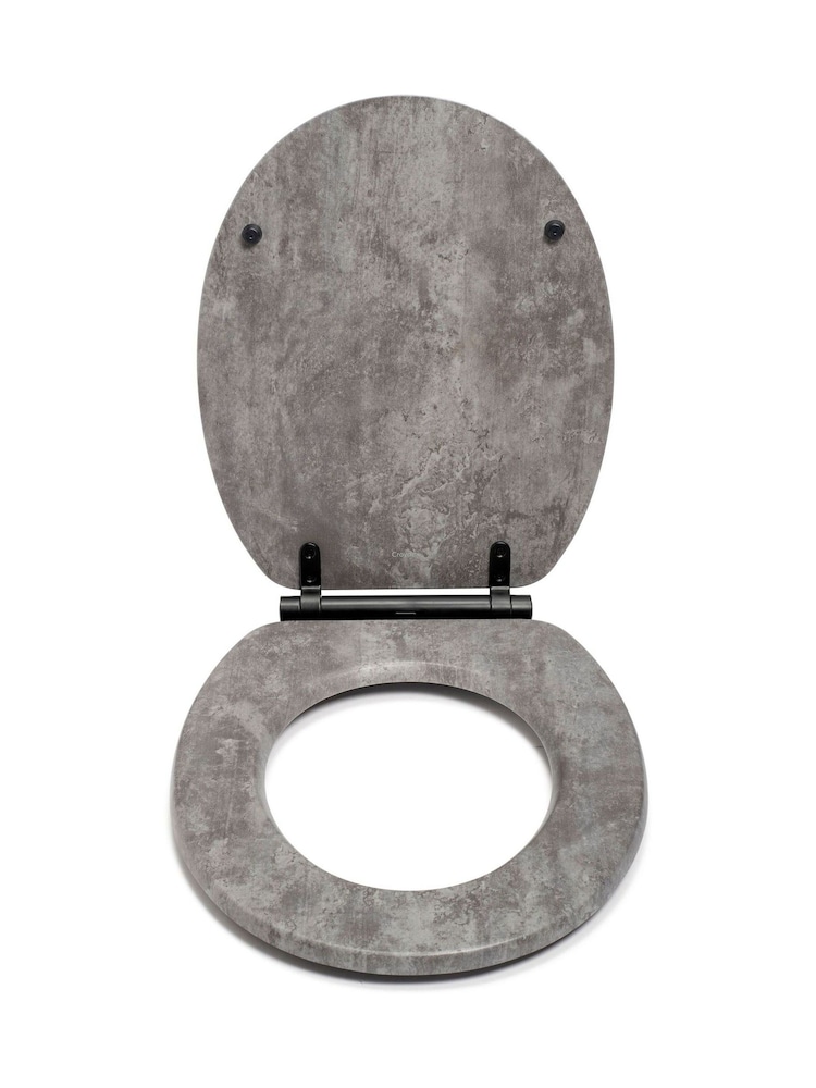CROYDEX Grey Cumbrian Slate Flexi Fix Toilet Seat - Image 2 of 4