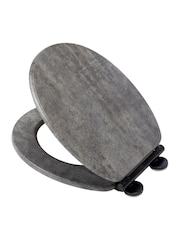 CROYDEX Grey Cumbrian Slate Flexi Fix Toilet Seat - Image 4 of 4